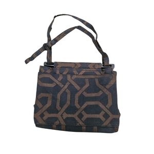 Toby Weston Woodland Hills, California Purse Handbag Brown Black Geometric